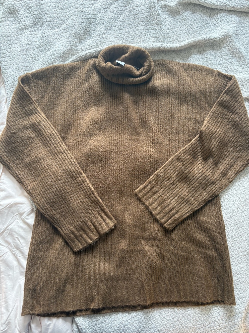 Cozy Oversized Brown Turtleneck Sweater